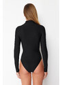 Trendyol Black Plain Swimmer UV Protection Regular Swimsuit