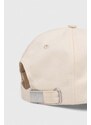 Bavlněná baseballová čepice Samsoe Samsoe SAFOSSIL béžová barva, s aplikací, M24100002