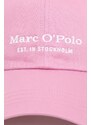 Bavlněná baseballová čepice Marc O'Polo fialová barva, s aplikací