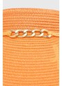 Kšilt Liu Jo oranžová barva, s aplikací