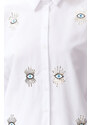 Trendyol Ecru Eye Embroidered Woven Shirt