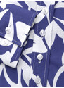 Willsoor Dámská vzorovaná košile s tmavě modrými velkými listy 16685