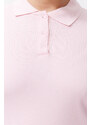 Trendyol Curve Pink Polo Neck Knitted T-shirt