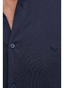Bavlněná košile Armani Exchange tmavomodrá barva, regular, s klasickým límcem, 3DZCHQ ZJ8EZ