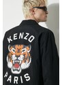 Bunda Kenzo Lucky Tiger Padded Coach pánská, černá barva, přechodná, FE55BL0629NG.99