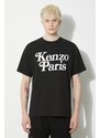 Bavlněné tričko Kenzo by Verdy černá barva, s potiskem, FE55TS1914SY.99J
