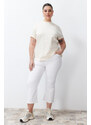 Trendyol Curve White Spanish Leg Jeans