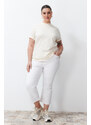 Trendyol Curve White Spanish Leg Jeans