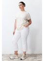 Trendyol Curve White Spanish Leg Jeans