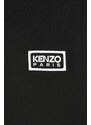 Bavlněná mikina Kenzo Bipolar KP pánská, černá barva, s kapucí, hladká, FE55SW1824MG.99J