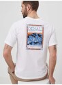Bavlněné tričko The North Face bílá barva, s potiskem, NF0A87NUFN41