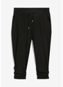 bonprix Žerzejové kalhoty s elastickou pasovkou Černá
