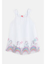 JOYCE Dívčí letní šaty na ramínka "RAINBOW UNICORN"/Bílá