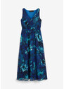 bonprix Šifónové dlouhé šaty Modrá