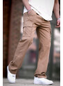 Madmext Men's Camel Cargo Pocket Baggy Trousers 6811