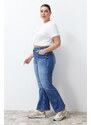 Trendyol Curve Light Blue More Sustainable High Waist Flare Jeans