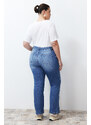 Trendyol Curve Light Blue More Sustainable High Waist Flare Jeans