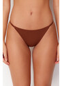 Trendyol Brown Piping Brazilian Bikini Bottom