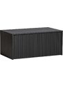 Hoorns Černá dřevěná lavice s úložným prostorem Gravia 88 x 50 cm