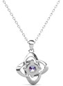 Royal Fashion stříbrný pozlacený náhrdelník Alexandrit DGPS0055-WG