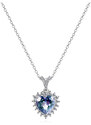 Royal Fashion stříbrný pozlacený náhrdelník Alexandrit DGPS0056-WG