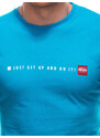 EDOTI Pánské tričko s potiskem 1920S - světle modré
