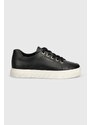 Kožené sneakers boty Gant Avona černá barva, 28531446.G00