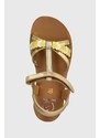 Dětské kožené sandály Shoo Pom GOA TRESSE LOVE zlatá barva