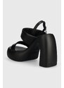 Kožené sandály Karl Lagerfeld ASTRAGON HI černá barva, KL33724