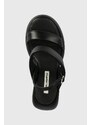Kožené sandály Karl Lagerfeld ASTRAGON HI černá barva, KL33724