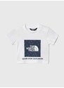 Dětské bavlněné tričko The North Face BOX INFILL PRINT TEE bílá barva, s potiskem