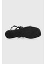 Sandály Karl Lagerfeld OLYMPIA dámské, stříbrná barva, KL87425