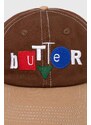 Bavlněná baseballová čepice Butter Goods Design Co 6 Panel Cap hnědá barva, BGQ1246802