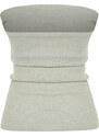 Trendyol Mint Drape Detailed Lurex/Silvery Strapless Elastic Knitted Blouse