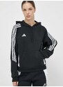 Tréninková mikina adidas Performance Tiro24 černá barva, s kapucí, s aplikací, IJ5607