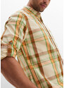 bonprix Košile s dlouhým rukávem v pohodlném střihu Béžová