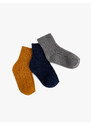 Koton 3-Piece Socks Set, Multicolor Textured