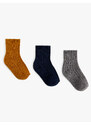 Koton 3-Piece Socks Set, Multicolor Textured