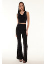 Trendyol Black Knitted Shiny Stone Trousers