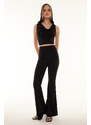 Trendyol Black Knitted Shiny Stone Trousers