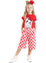 Denokids Ponchik Cat Girls T-shirt Capri Shorts Set