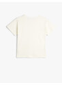 Koton T-Shirt Butterfly Appliqué Crew Neck Cotton