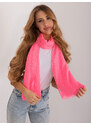 Fashionhunters Fluo růžový dlouhý dámský šátek z viskózy