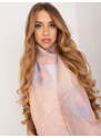Fashionhunters Broskvový vzorovaný šátek s nádechem hedvábí