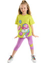 Denokids Cool Unicorn Girls T-shirts and Lilac Leggings Set.