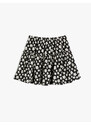 Koton Floral Mini Skirt with Elastic Waist and Frill Trim