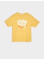 Sinsay - Tričko s krátkými rukávy a potiskem - žlutá