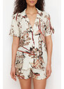 Trendyol Multicolored Floral Viscose Woven Pajamas Set