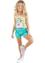 Denokids Unicorn in the Forest Girl's T-shirt Shorts Set