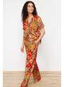 Trendyol Multi Color Floral Viscose Woven Pajamas Set